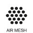 <strong>Air Mesh Rücken & Träger</strong></br>Atmungsaktives & gepolstertes Netz Material